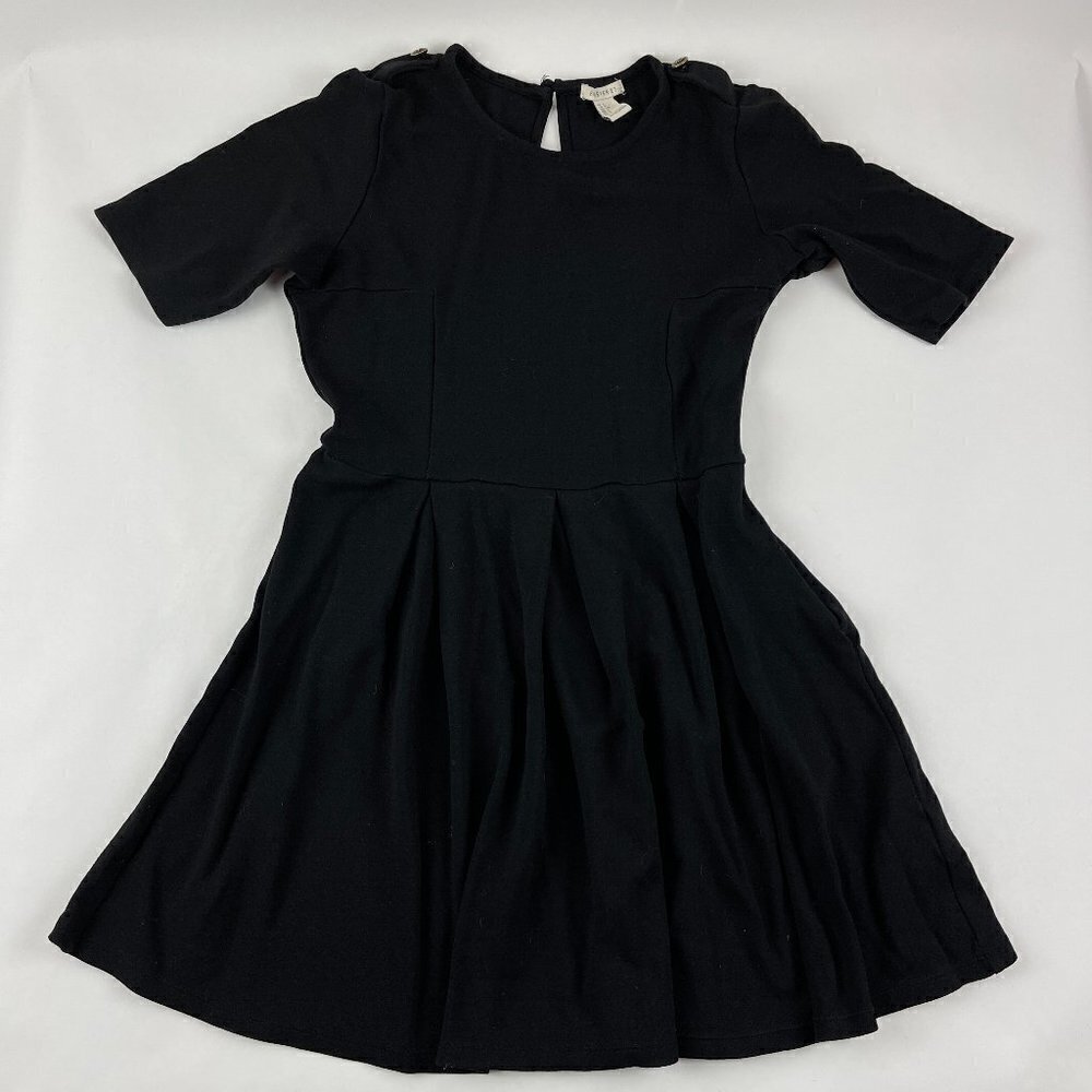 Forever 21 Dress Womens Large Black Short Sleeve Ruffled